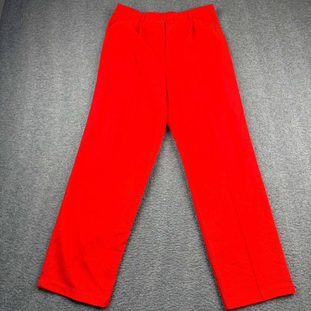 Sag Harbor Long Petite Bright Red Trousers Women's Size 12P